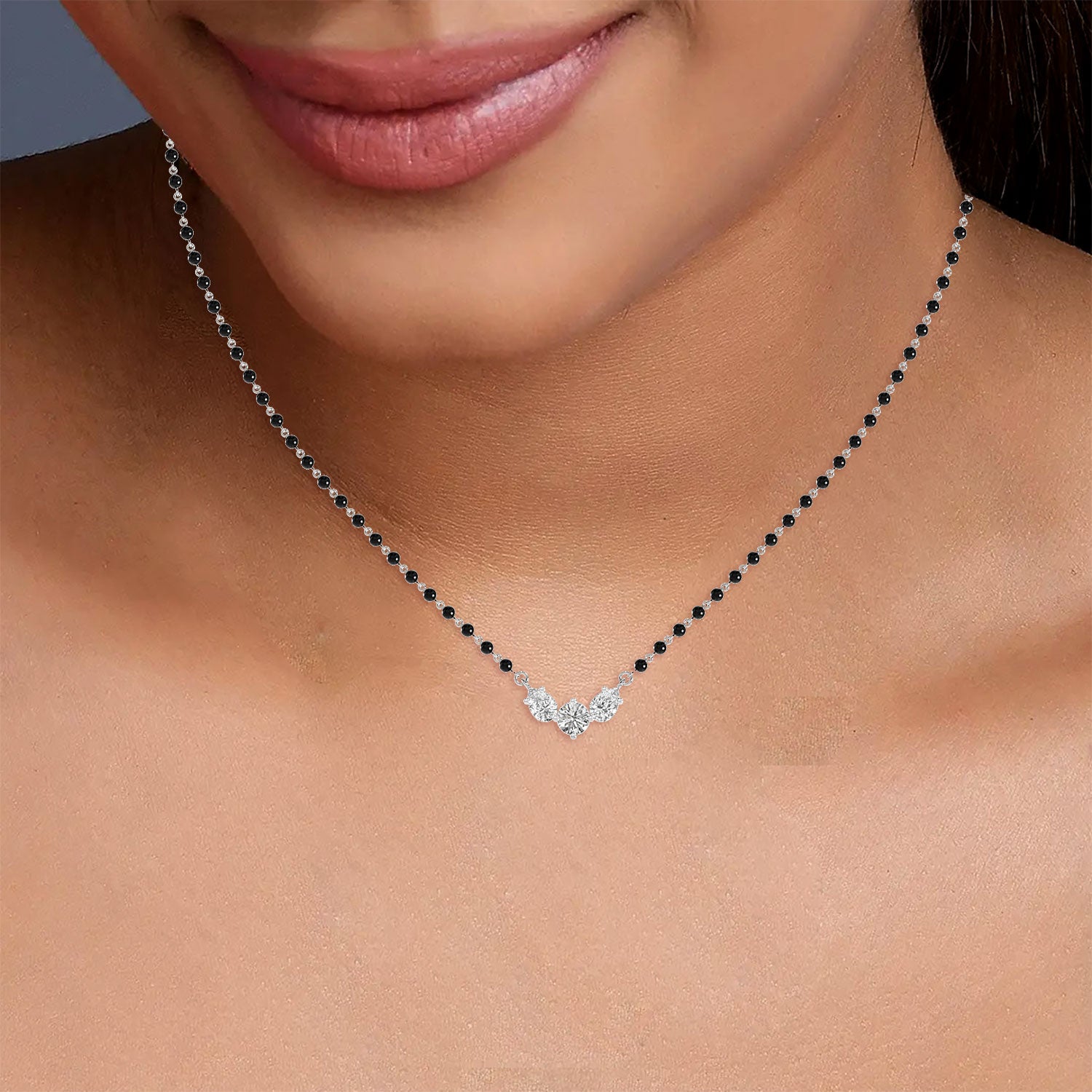 Trio Diamond Mangalsutra